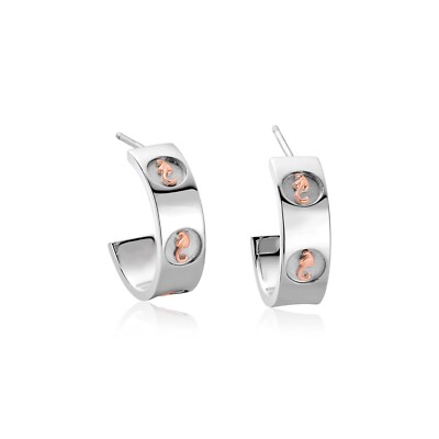 Clogau Gold Tree of Life Insignia Silver Half-Hoop Earrings - 3STOL0180
