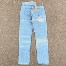 Deadstock BNWT Vintage 1990's Levi's 501 Light Wash Blue Jeans Made in USA 30x34
