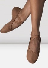 BLOCH S0284L Performa Canvas Ballet Slippers 7C Cocoa/ Fits Street Size 8.5