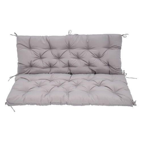 Outdoor Bench Cushion Waterproof Swing Seat Pad Replacement with Backrest & Ties - Picture 24 of 24
