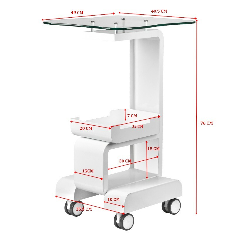 Carrello per cosmetici carrello con ruote trolley carrello per salone tavolo per attrezzi 082 foto 4