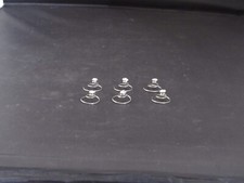Set of 6 Each Hair Spiral Silver Tone with a Clear Rhinestone
