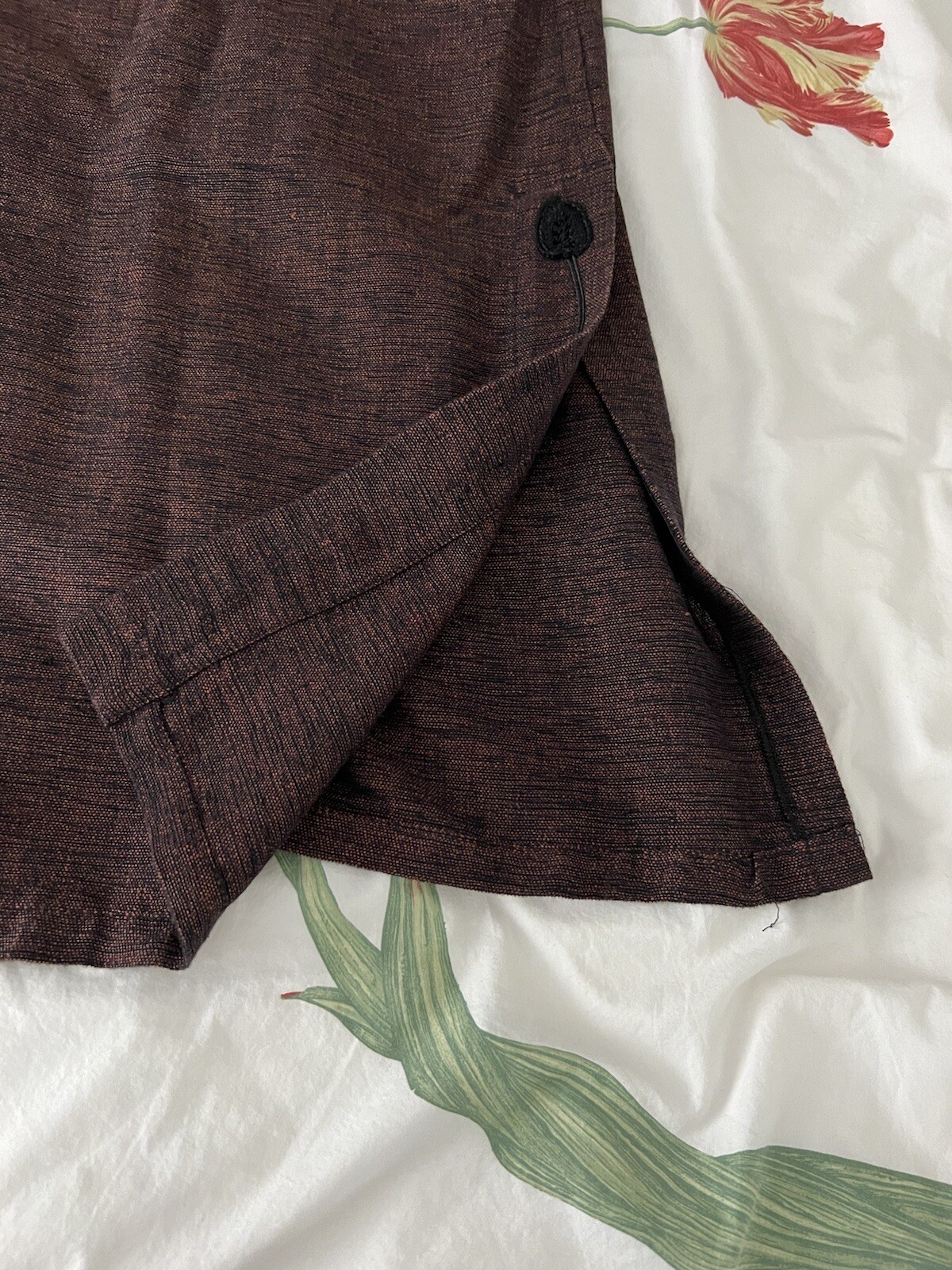 Boutique Brown Skirt Suit Set Plaid Beaded Sequined Sz Small eBay