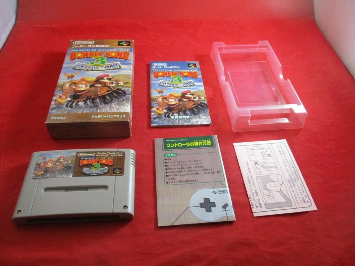 Donkey Kong Country 3 Super Famicom COMPLETE w/ Box manual game US 