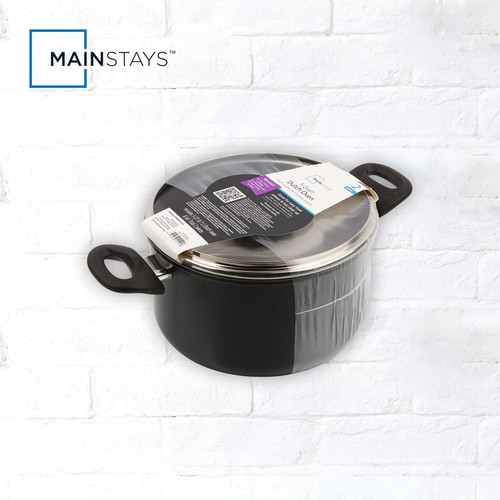 Mainstays Aluminum Black Non-Stick Coated 5QT Dutch Oven with Glass Lid Safe - Picture 8 of 8