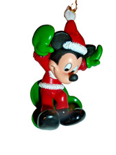 DISNEY ORNAMENT MICKEY SLEDDING Vintage Sled Plastic