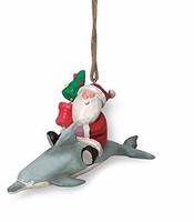 Santa Claus Riding On A Dolphin Christmas Tree Holiday Decoration Ornament Santa Claus Riding On A Dolphin Christmas Tree Holiday Decoration Ornament
