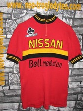 # Vintage Cycling Jersey wool Maglia Ciclismo Bici Nissan Colnago 70s Eroica