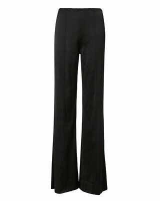 Elizabeth and James Iven Black Fluid Satin Side Zipper Flare Dress Pants  Size 10 | eBay