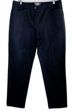 Pendleton Essentials TH171-82864 Sze 10 Cotton Pants Straight Leg Black NWT 129