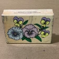Big Pansies Rubber Stamp, G 183 by Hero Arts Vintage 1994