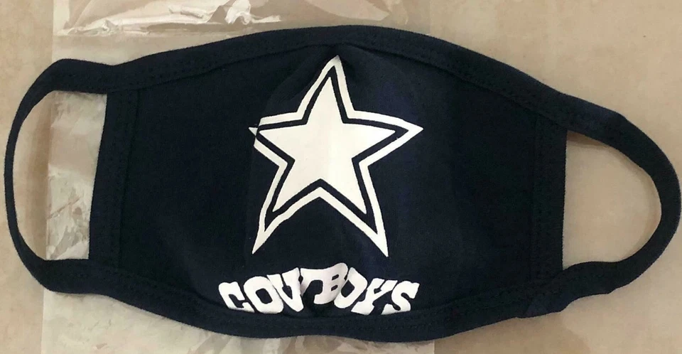 KIDS Cowboys Face Mask Cover, Reusable, Washable, Dallas Cowboys, 100% Cotton - Image 2 of 4