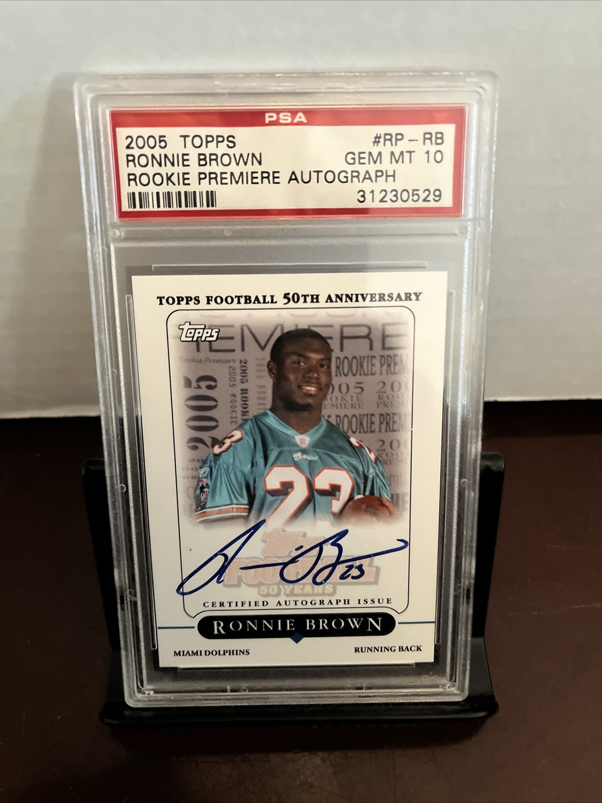 Ronnie Brown Topps Rookie Premiere Autograph #RPRB Rookie Premiere Autograph