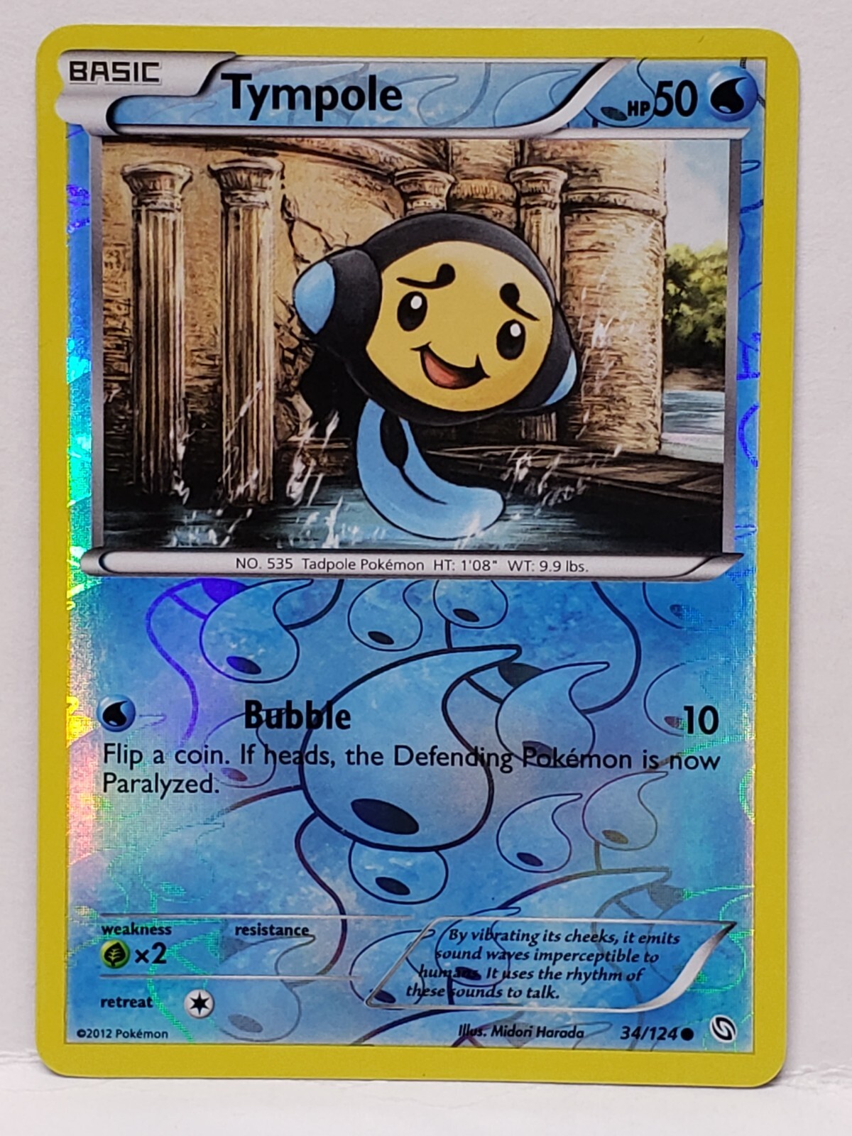 Tympole 34/114 Reverse Holo Dragons Exalted 2012 Nintendo Pokemon Card NEAR MINT