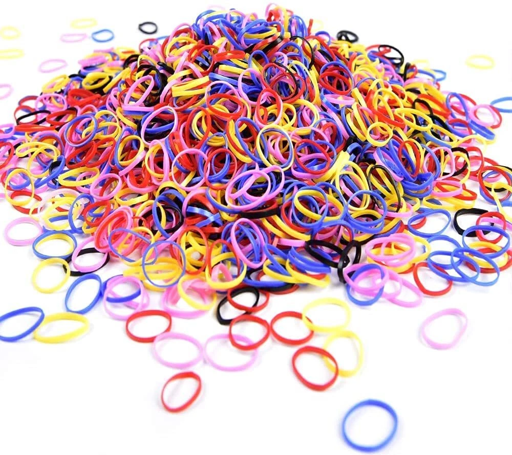 Small coloured cheap rubber bands