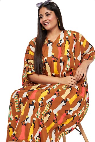 Women Kaftan Plus Size Hippie Boho Dress Kimono Long Maxi Summer Beach Sundress - 第 79/122 張圖片