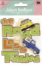 Jolee's Boutique 3D Stickers THE ROAD LESS TRAVELED Faith 73239Fast FREE Ship!