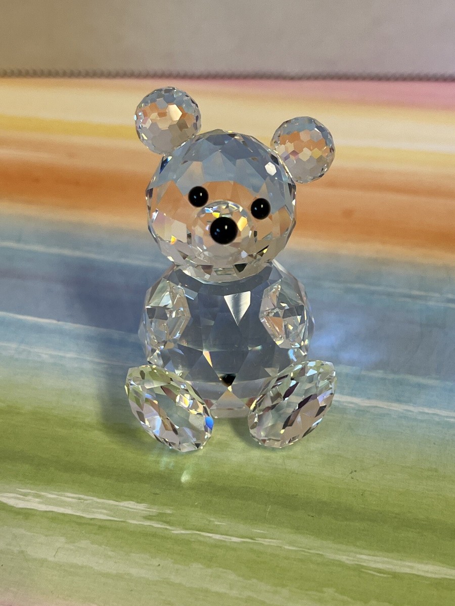 (新品未使用)SWAROVSKI　くま置物　数字０ 新品未使用)SWAROVSKIくま置物数字0