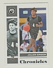2021-22 Panini Chronicles Base #4 JALEN GREEN RC Rookie Houston Rockets