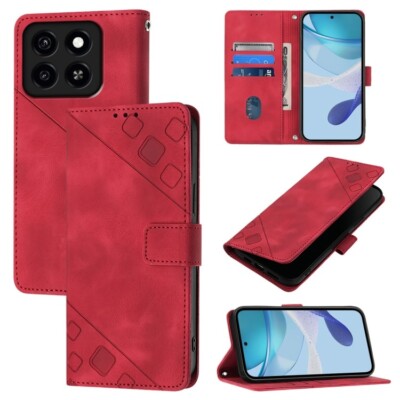 For ZTE Blade A35 / A55 Skin Feel Embossed Leather Phone Case Cover Shell