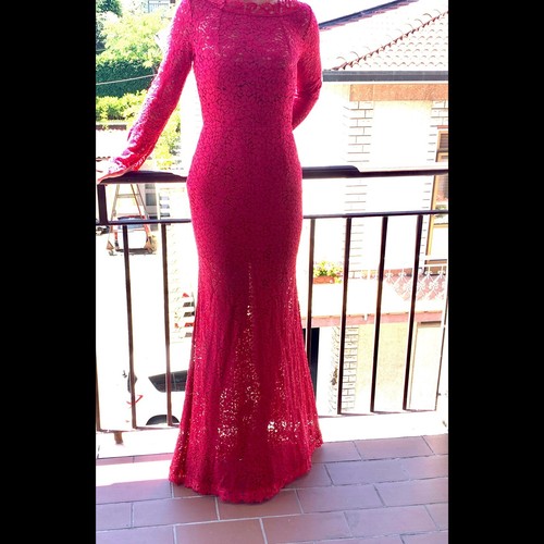 Elisabetta Franchi Abito Rosso In Pizzo | eBay