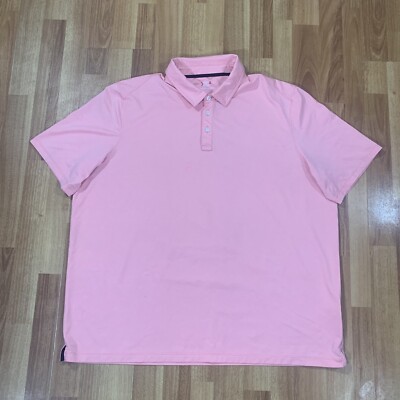 Johnston Murphy XC4 Performance Polo Shirt Mens 2XL Pink Golf