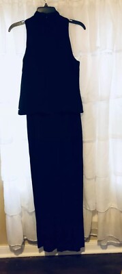 Jessica Howard Seide Mantel Kleid Größe 8 90er Jahre Vintage