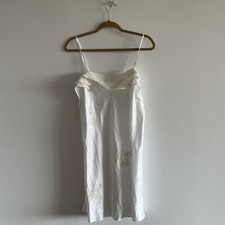 Natori Pearl Satin Chemise Gown White Size Large MSRP 225 NWT