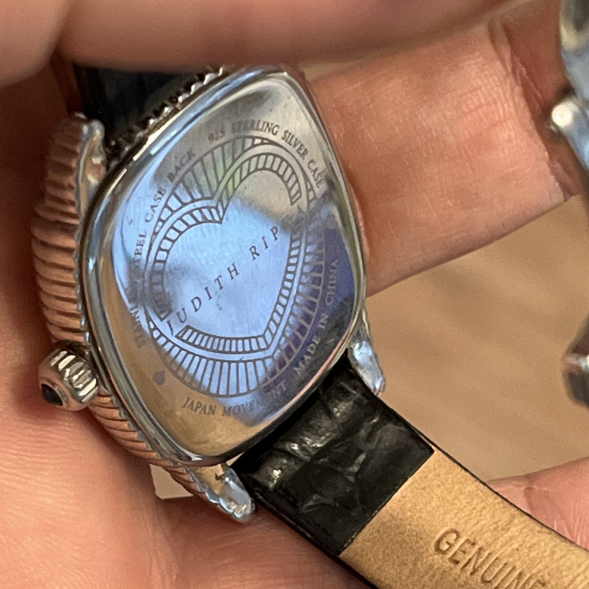Judith Ripka Ladies Heart Watch 925 Silver Mother of Pearl 