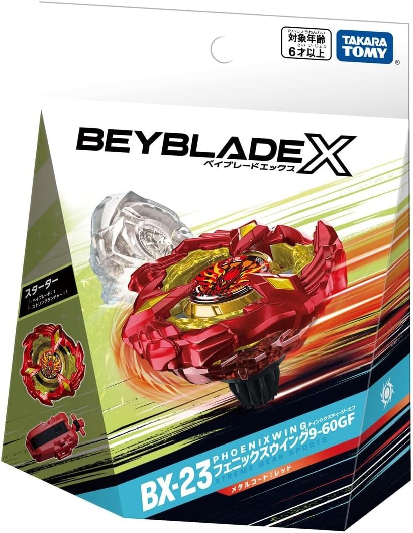New 2023 Takara Tomy Beyblade X BX-23 Starter Phoenix Wing 9-60GF