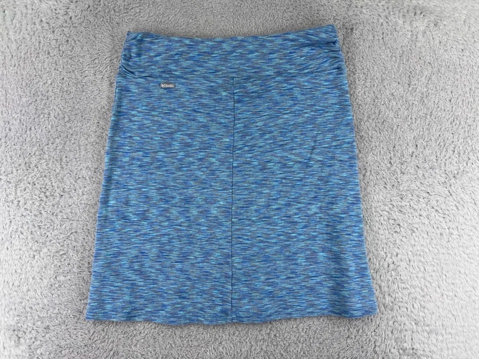 Falda Columbia para mujer mediana azul brezo piscina encubrimiento algodón mezcla algodón playa Foto 2 de 4