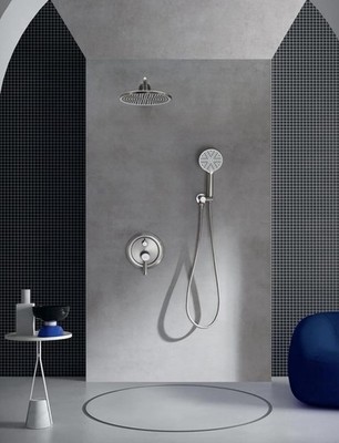 SSWW Shower System Brushed Nickel, 10'' Rain Mixer Shower Combo Set, Rainfall