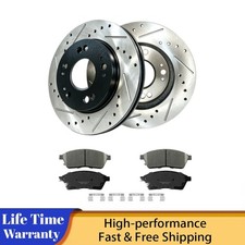 Front Brake Rotor And Pad For 2010 2011 2012 2013 2014 2015 2016 Cadillac Srx