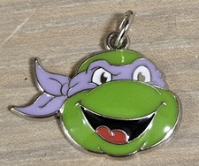 Teenage Mutant Ninja Turtles DONATELLO Silver Enamel Metal Charm Pendant