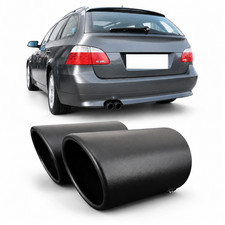 Auspuffblenden schwarz für BMW 3er E90 E91 E92 E93 Doppelrohr 2x 70mm Endrohre