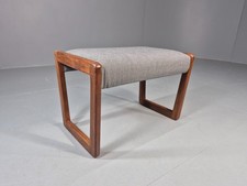 Vintage Midcentury Teak Footstool 1970s Retro New Upholstery  EB11775 MFOO
