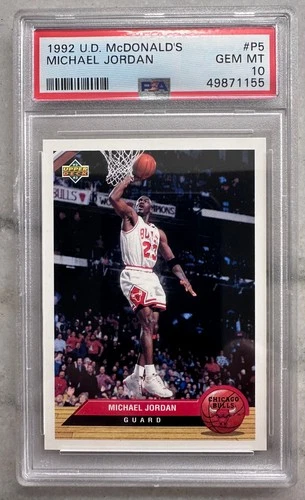 1992 UPPER DECK McDONALD'S MICHAEL JORDAN #P5 PSA 10