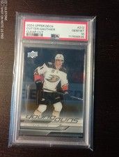 2024-25 UD SERIES 1 HOCKEY CUTTER GAUTHIER CLEAR CUT YOUNG GUNS ROOKIE PSA 10