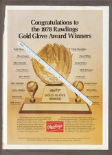 1979 Rawlings GOLD GLOVE AWARDS Magazine AD~Mike SCHMIDT/Larry BOWA/Garry MADDOX