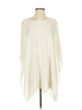 Halston Heritage Women Ivory Poncho XS