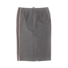 THOM BROWNE Skirt Gray Size:38 Tri Color Line Tight Bottoms Womens Used BEEG-0