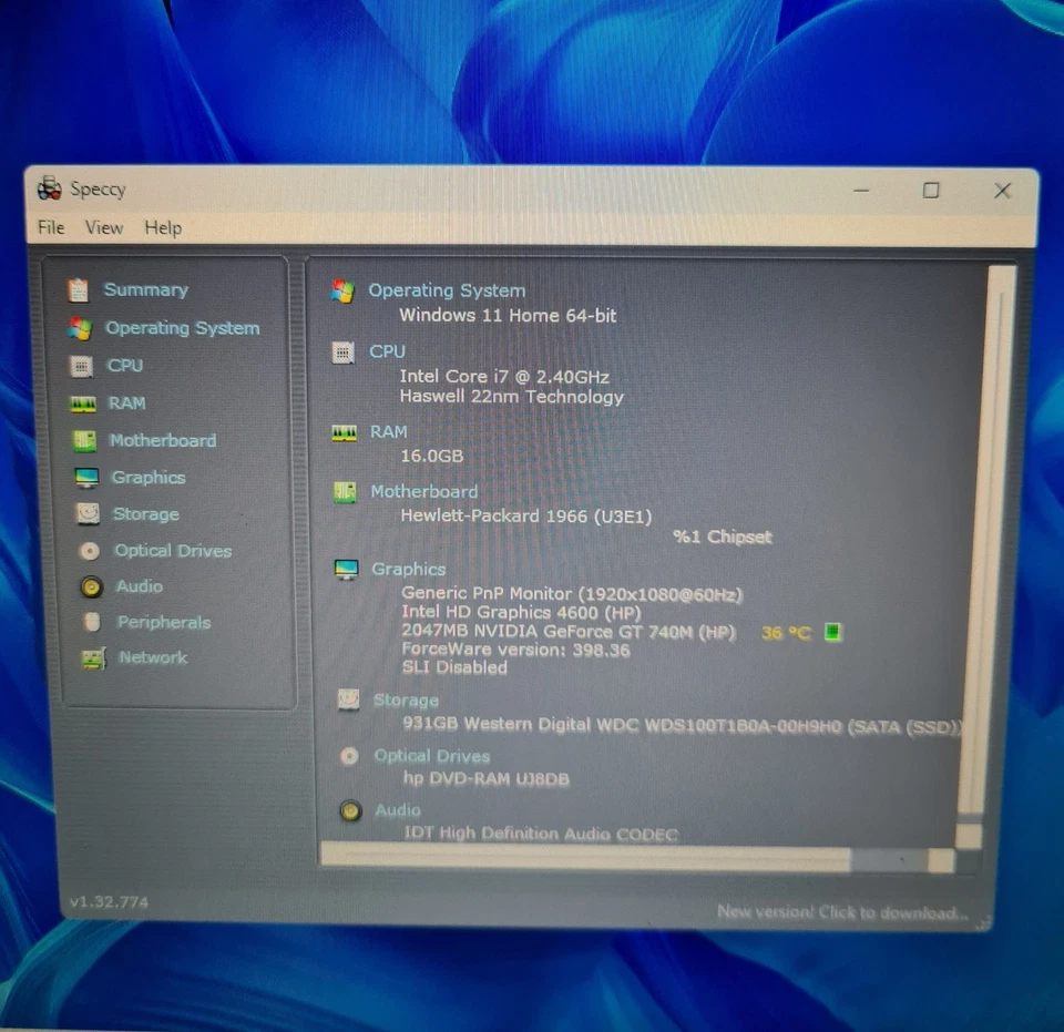 HP Envy 17" Laptop Intel i7 1TB SSD  16GB RAM NVIDIA Win11 - Image 4 of 4