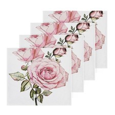 SUABO Soft Cotton Bath Washcloths,Vintage Chic Floral Pink Rose Fingertip Tow...