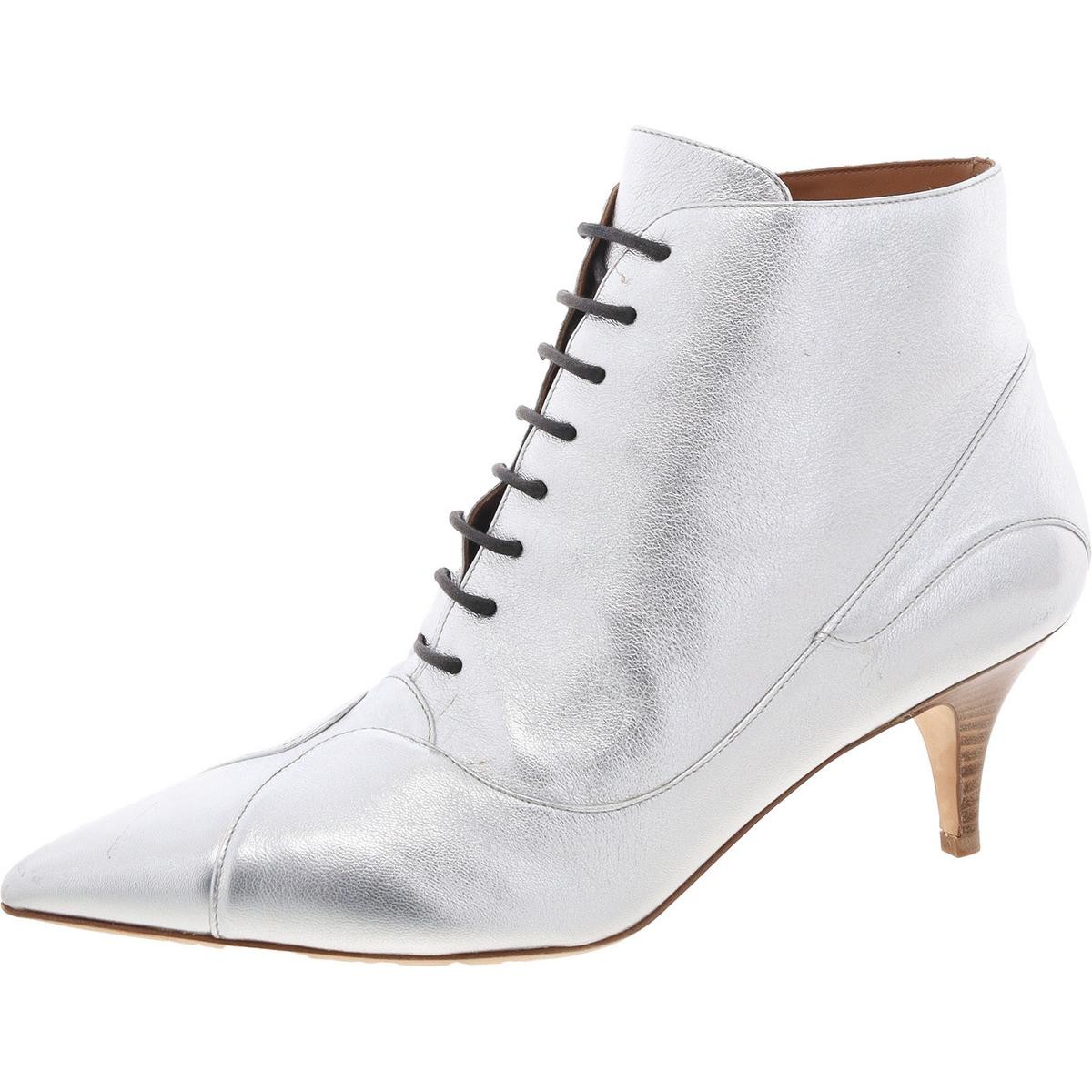 M Missoni женские кожаные ботильоны на молнии серебристого цвета размер 40 среднийBM BHFO 3516 48990₽