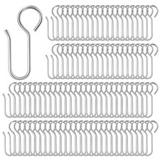 100 Pièces Crochet Rideaux Métalliques en métal, Crochet Rideau Rail pour Rid...