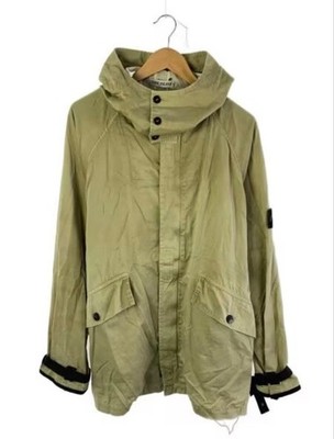 Stone Island 90s Raso Gommato Beige Mountain Parka XL Vintage Jacket
