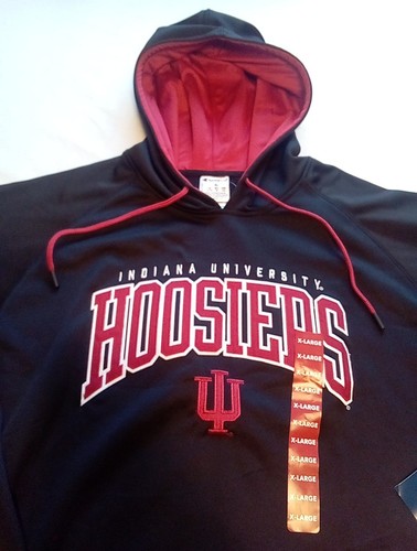 New w/ Tags Indiana University Hoosiers Hoodie Sweatshirt by Champion Apparel XL