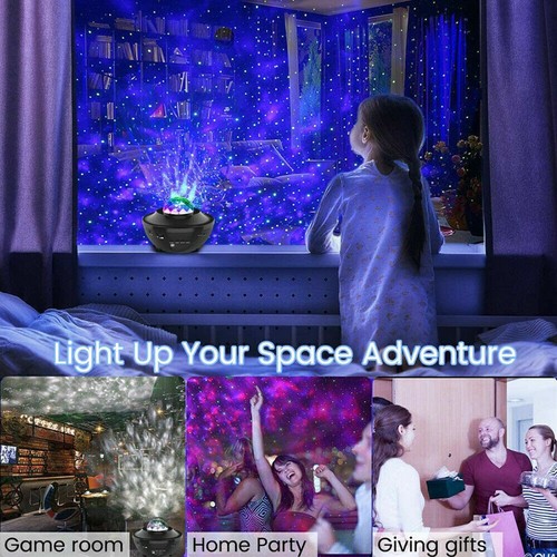 Projector Galaxy Starry Sky Night Light Ocean Star Party Speaker LED Lamp Remote - Picture 8 of 12