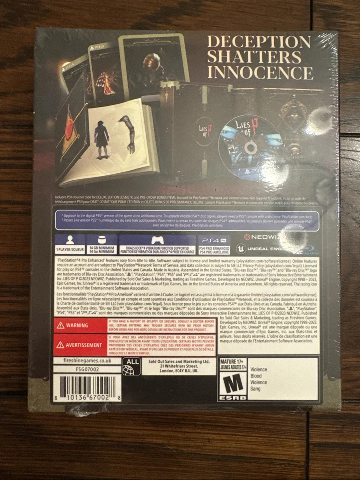 Lies of P Deluxe Collector's Edition PS4 -NTSC U -Sealed -Rare - Image 4 of 4