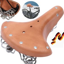 Fahrrad Sattel Fahrradsattel Fahrradsitz Echtleder Tourensattel Damen Herren NEU